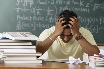 young man feeling stressed