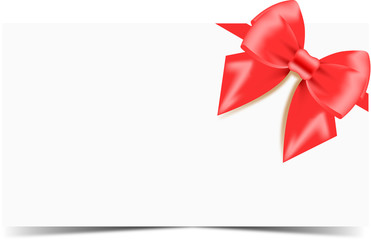 Gift card with red bow
