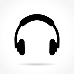 headphones icon on white background