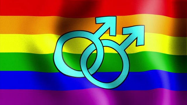 10569 waving rainbow flag mars male sign
