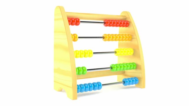 Abacus isolated on white background