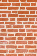 Painted red brick wall, background