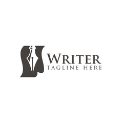 Writer logo design vector