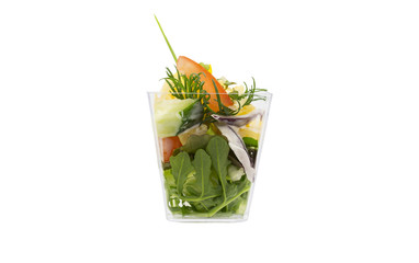 Mini Canape with meat and vegetables