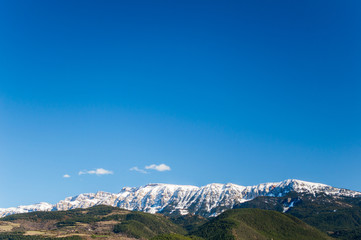 Fototapeta na wymiar Pyrenees mountains landscape view in Catalonia, Spain