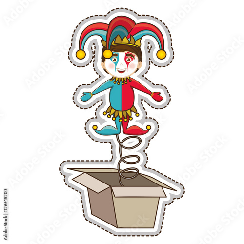 "jack in the box icon image vector illustration design " Stock image