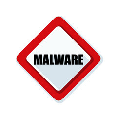 Malware Attention Hazard sign