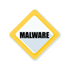 Malware Attention Hazard sign
