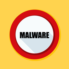 Malware Attention Hazard sign