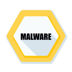 Malware Attention Hazard sign