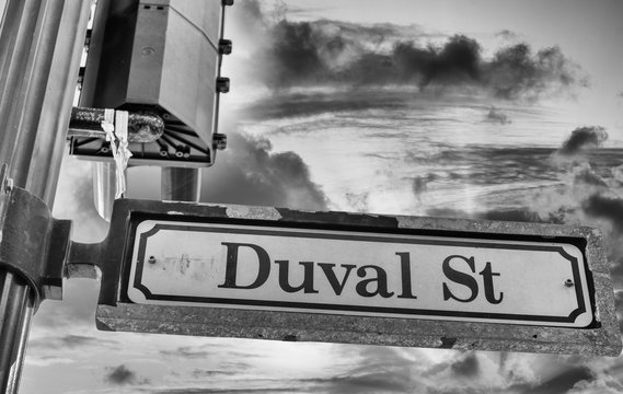 Duval Street Sign In Key West