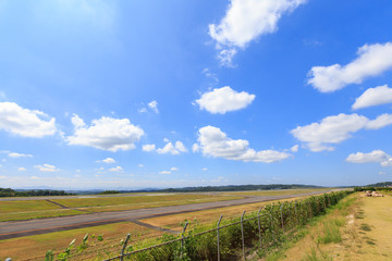 夏空と岡山空港