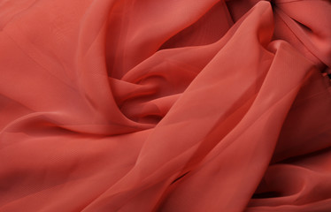 Flowing red fabric