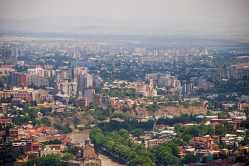 Fototapeta na wymiar Tbilisi view from Mtatsminda