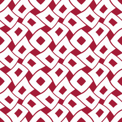 Abstract geometric red and white graphic design deco pattern