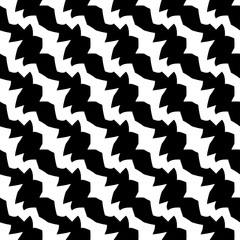 Abstract geometric black and white graphic design diagonal deco pattern