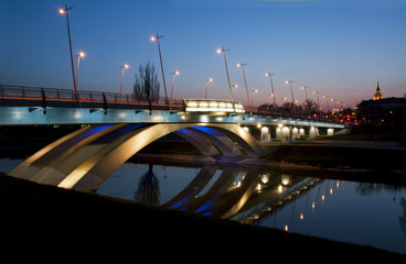 Fototapeta na wymiar Bridge in Rzeszow, city in Poland