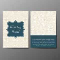 Wedding card collection. Template of invitation card. Decorative greeting design for thank you card, save the date card, mother day.