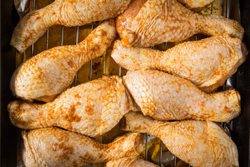 a roasting pan full of chicken thighs