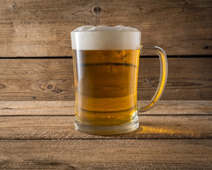glass of beer. front view