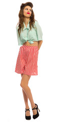 Pinup portrait of young woman