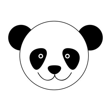 panda cartoon animal icon image vector illustration design 