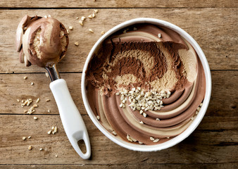 chocolate and peanut ice cream