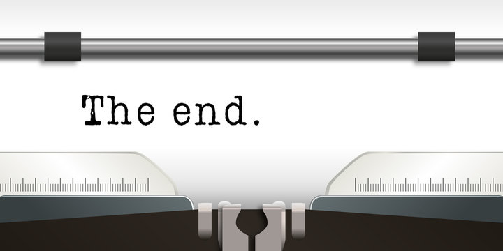 Machine à écrire - écrivain - The end