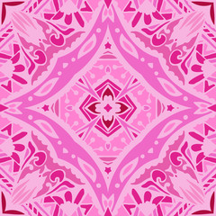 cute pink geometry ornament background