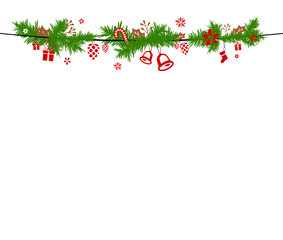 Weihnachtsmotive mit Tannenzweig