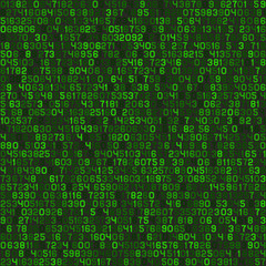 Seamless Green Decimal Computer Code Background Wallpaper. Vector