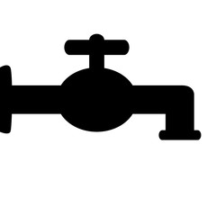 Closed faucet shape icon