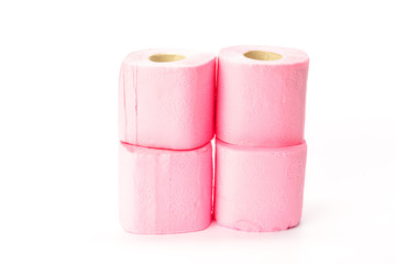 toilet paper isolated on white background