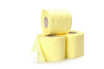 toilet paper isolated on white background