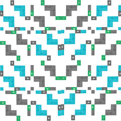 Modern Geometric Shapes Seamless Pattern