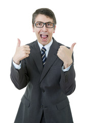 businessman thumb up