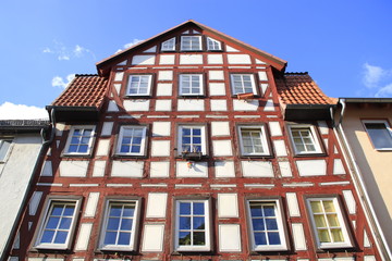 Fototapeta na wymiar Altes Fachwerkgebäude in Witzenhausen