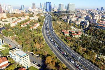 Naklejka premium Aerial view of the Istanbul