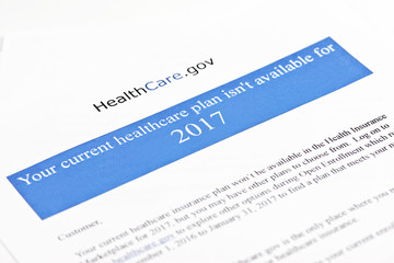 Facsimile ObamaCare Premium Increase Letter