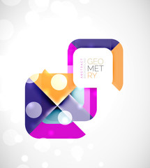 Square and triangle pattern background