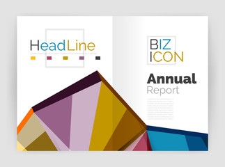 Business abstract geometric financial report brochure template