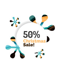 Christmas banner with baubles