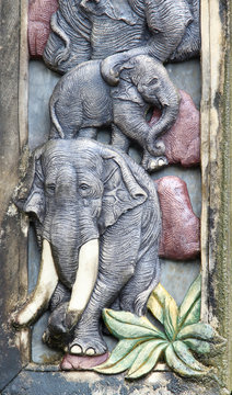 Elephant stone carving from Thailand.