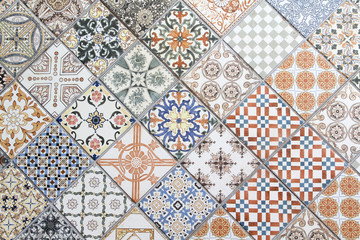 Vintage floor tile texture background.