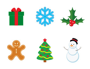 Vector collection of Christmas and New Year icons.