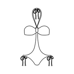 woman swimsuit icon image vector illustration design 