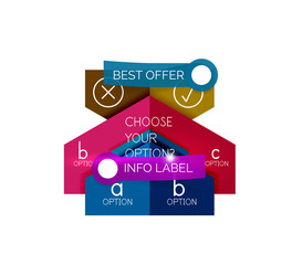 Abstract infographic geometric templates