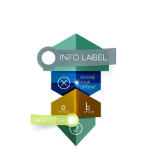 Geometric business infographics templates