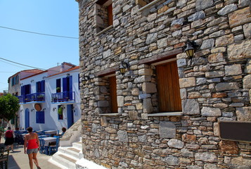 Fototapeta na wymiar Alonissos,Old Village,Town Square,Greece