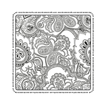 Paysly.Pattern for coloring book. Sketch. Hand-drawn vector illustration. Zentangle patterns.